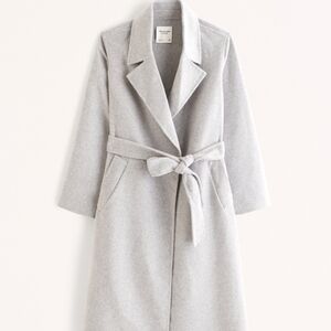 Slouchy Belted Wool-Blend Coat